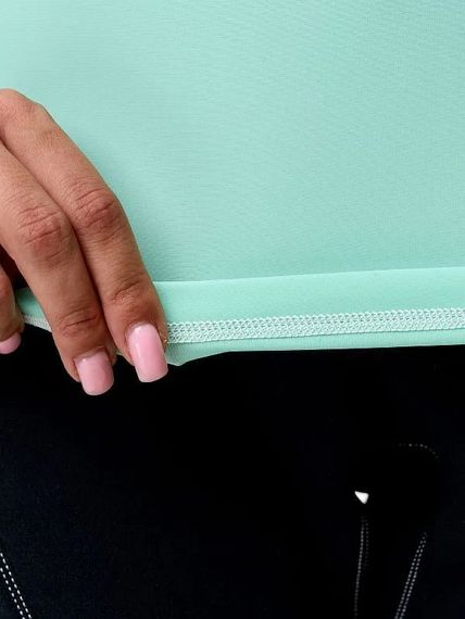 Футболка рашгард лонгслив Sargan Скелетон-Сап UPF 50+ женская бирюзовый/белый