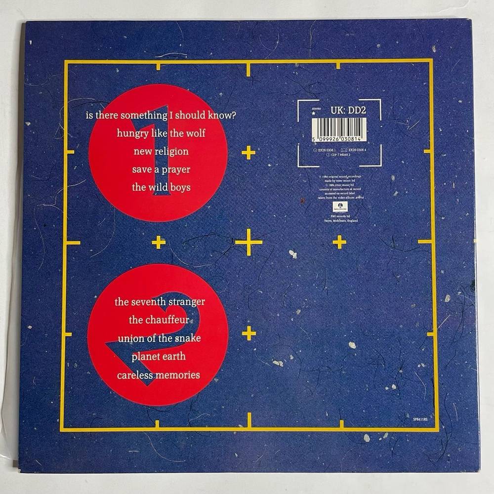 Винтажная виниловая пластинка LP Duran Duran Arena (UK 1984)