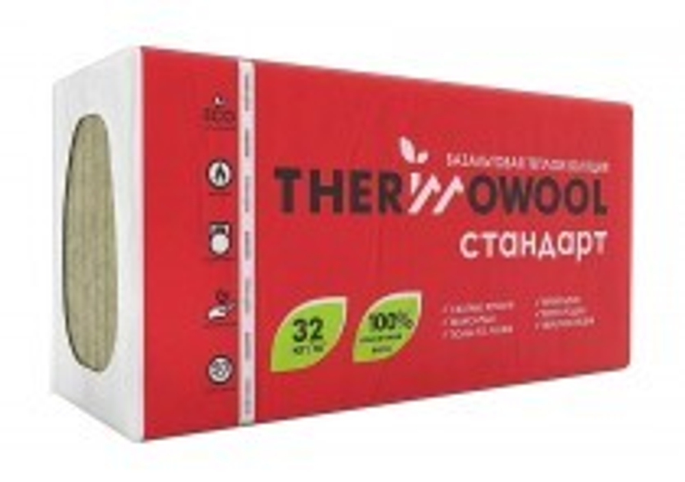 МинПлита ИЗОМИН ThermoWool 1200х600х50 5,76кв. 0,288куб 32кг