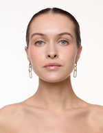 Серьги "Long Oval Shine" Gold