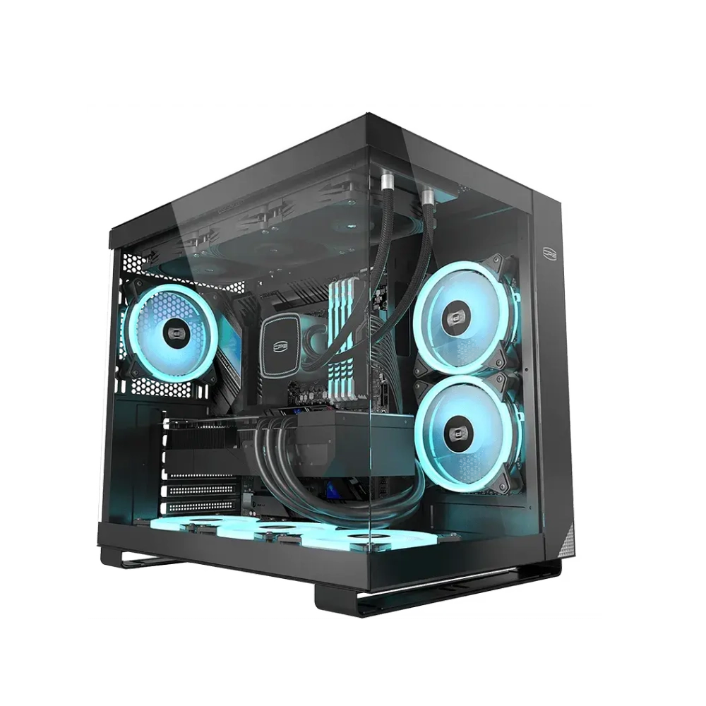 Корпус PCCooler C3T500 ARGB BK ATX/MATX/ITX USB3.1 Gen 2 Type-C, USB3.0, USB2.0, 6xFAN ARGB included (1x сзади, 2x сбоку, 3x снизу ), Black