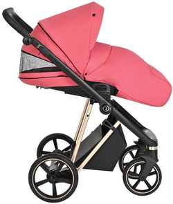 Детская коляска Roan Sol Luxury 3 в 1 с автокреслом Tutis Elo Black RSL/4040 Viva Magenta/Gold