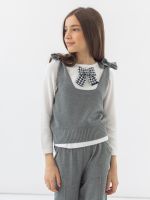 Жилет серый для девочки арт. АТ931