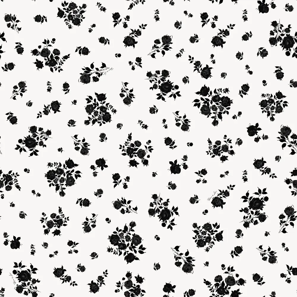 Lisen midi, платье корсетное миди из черного бархата и молочного шифона с цветочным принтом