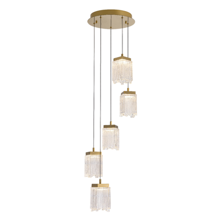 Подвесной светильник MD25020403-5A2 Satin gold, LED/25.4W, 3000K dimmable