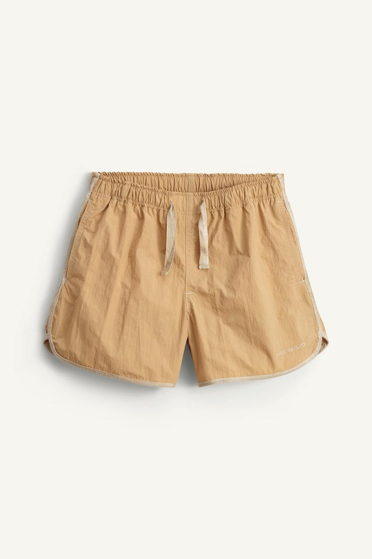 ZARA ШОРТЫ С ЭЛАСТИЧНЫМ ПОЯСОМ, ГОРЧИЧНЫЙ