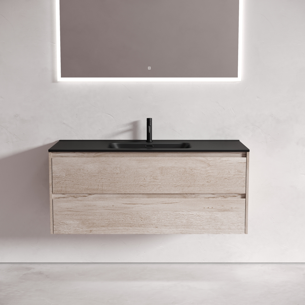 Тумба подвесная под раковину Sancos Libra, дуб галифакс натуральный 1190х450х500 мм