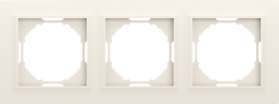 Рамка 3-я,  Wave матовый кремовый,  серия A07