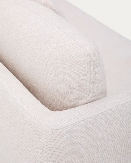 Трехместный диван-кровать Laira, 225 см, шенилл цвета экрю 