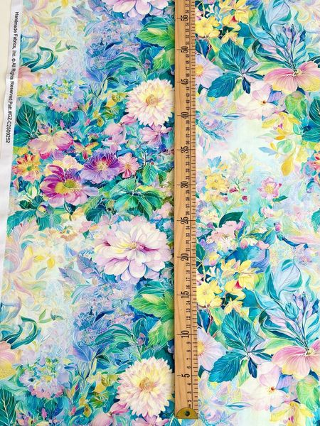 ЦВЕТОЧНЫЙ ПРИНТ, ГЕОРГИНЫ - 100% хлопок 3