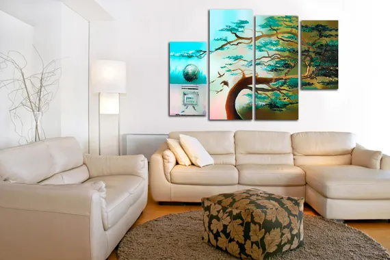 Модульная картина "Одинокое дерево"