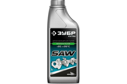 Цепное минеральное масло ЗУБР Extra 1 л, для бензо и электропил 70620-1