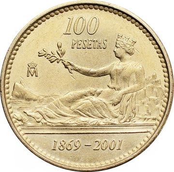 100 песет 2001 Испания «132 года песете»