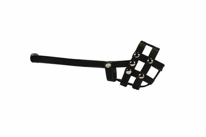 ДАРЭЛЕНД Намордник кожаный сетчатый №(-)1 (такса), черный