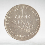France, 1 Franc 1992 - Signature "O. Roty", VF