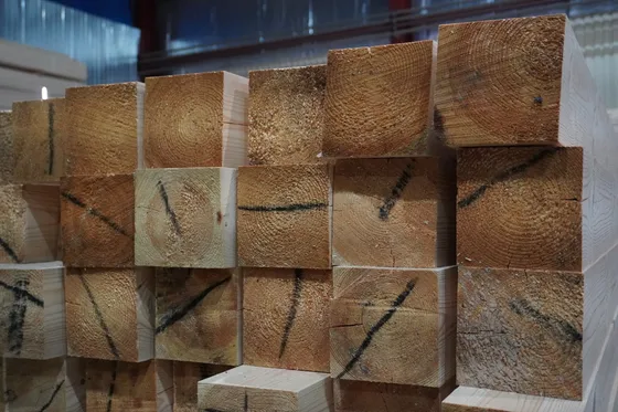 Брус обрезной, хвоя, ев, сорт АВ 150*200*6000