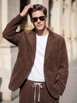 Вельветовый оверсайз коричневый