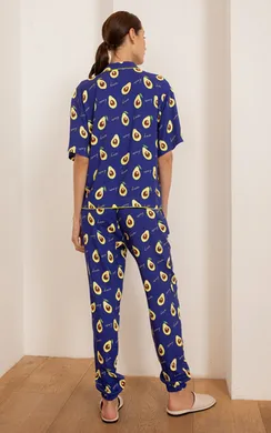 Рубашка 56423 Фиолетовый авокадо