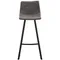 Барный стул Netro 76 см, серый на черных металлических ножках | Купить в Hallberg.ru