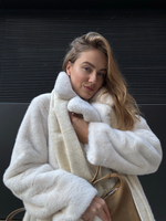 Шуба Lux макси белый