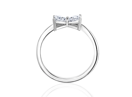 Кольцо с природными бриллиантами огранки "маркиз"