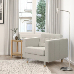 Кресло - IKEA LANDSKRONA, 89х89х78 см, светло-серый, ЛАНДСКРУНА ИКЕА