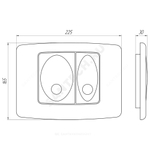 Инсталляция WC1110 для подвесного унитаза с кнопкой смыва хром матовая WP1120 АНИ Пласт WCP1112