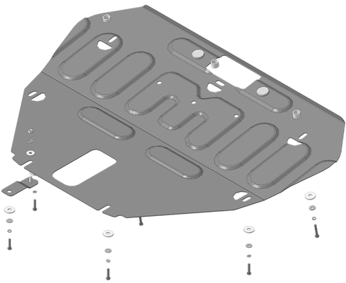 Защита стальная 2 мм двигателя и КПП для Mazda 6 Motodor.71104