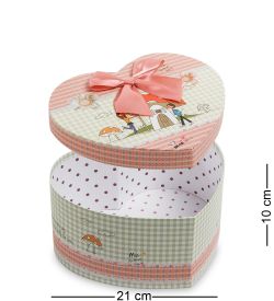 WG-54/1-B Коробка подарочная «Сердце» цв.светло-зеленый