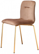 Стул с обивкой Scab Design Alice Pop, золотой, коричневый