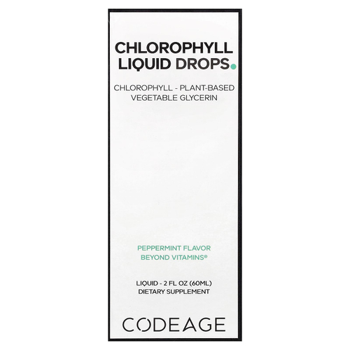 Codeage, Chlorophyll Liquid Drops, перечная мята, 60 мл (2 жидк. Унции)