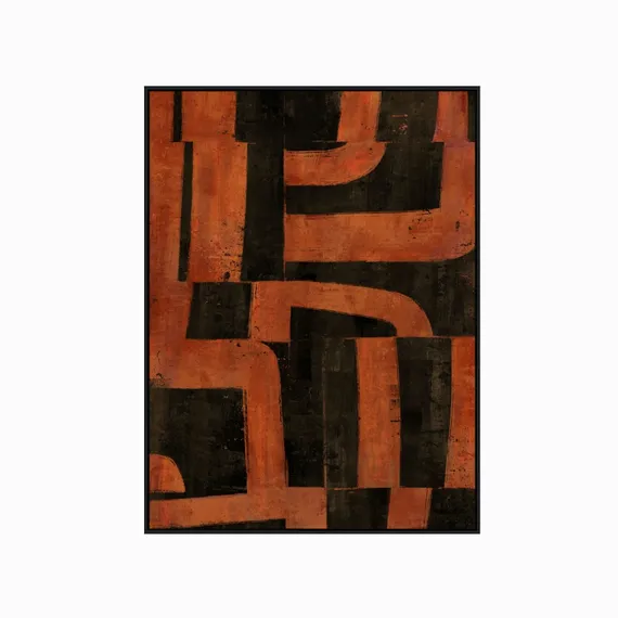 Постер Pretory 120х90 см, красный, чёрный