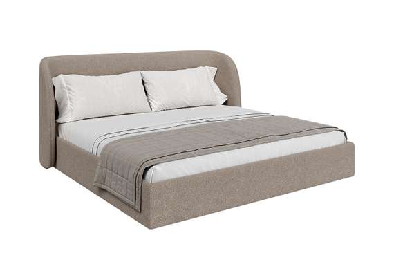 Кровать двуспальная Classic 200 см (бежевый, букле)