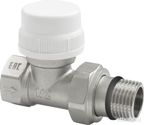 Клапан с термостатической головкой для рад. прямой 1/2" VALFEX