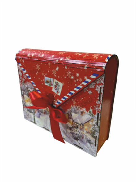 Деревянная Новогодняя упаковка,Конверт красный
