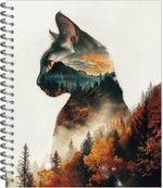 Тетрадь общая "Лесные коты" ,96 л., гребень