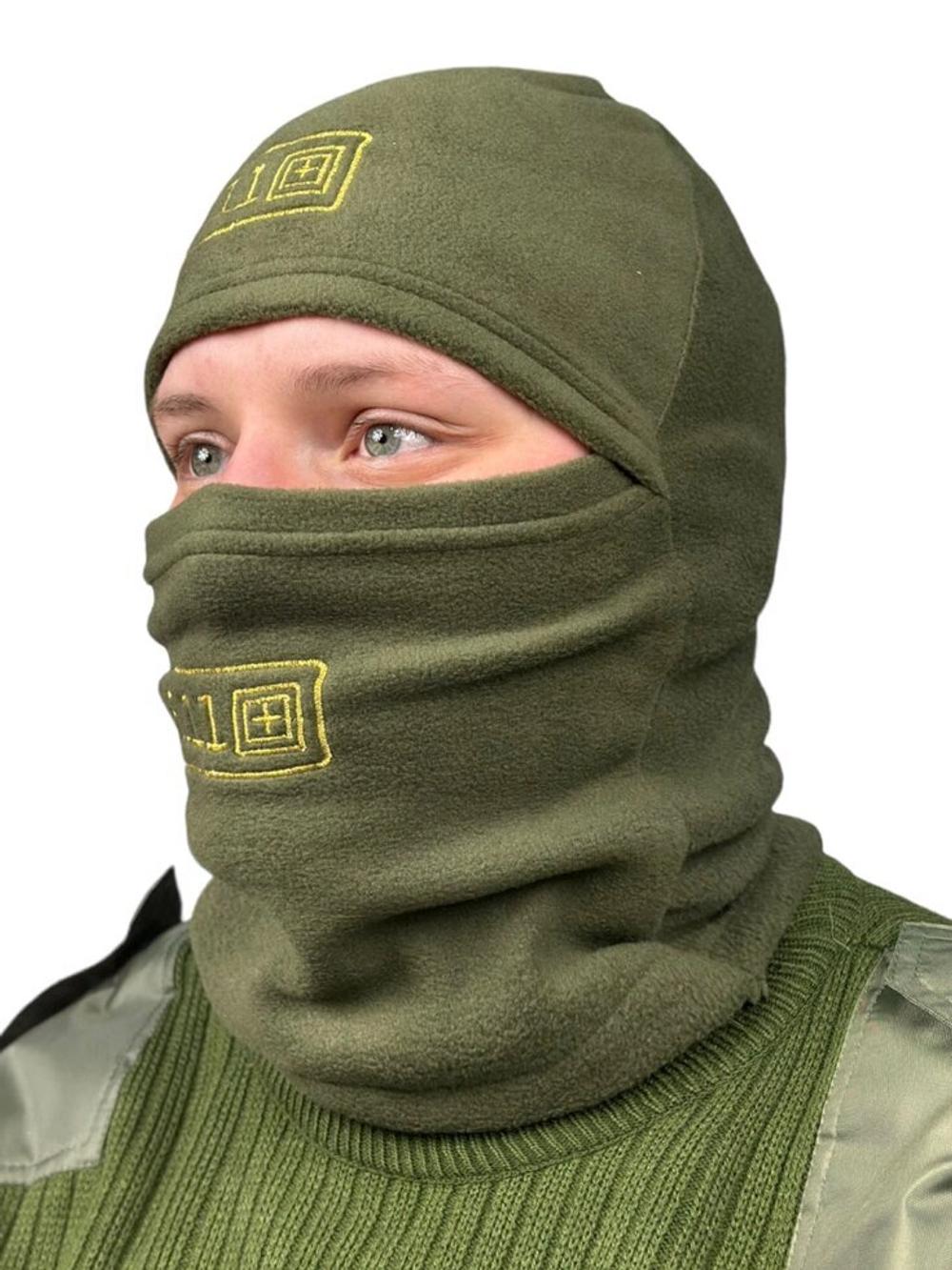 Теплая оливковая балаклава из флиса 5.11 Tactical