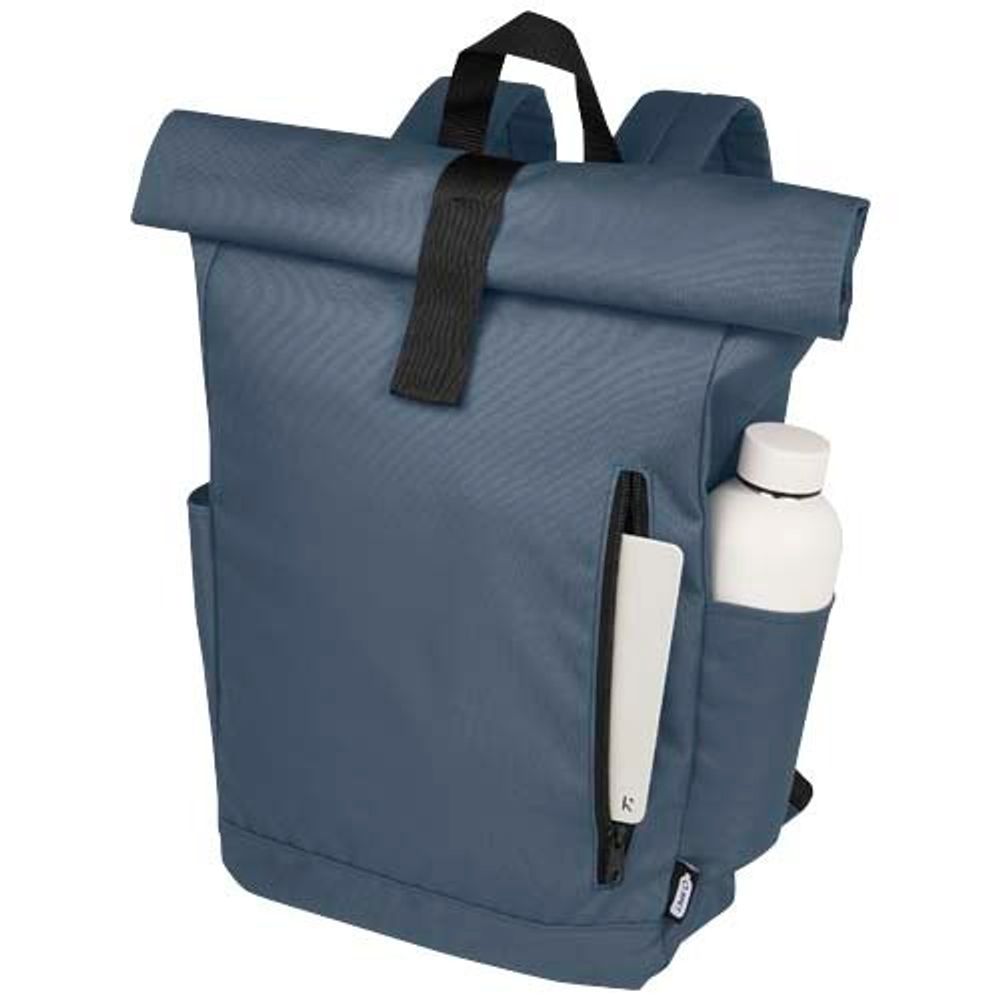 Рюкзак Byron 15,6" объемом 18 л со скручиваемым верхом, изготовленный из переработанного ПЭТ по стандарту GRS