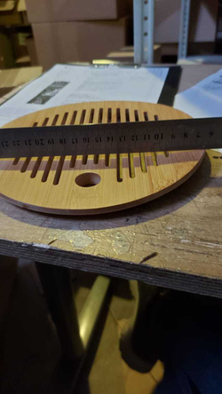 243051.3Y3 УЦЕНКА Чабань "Японский чай" h=4,3см, d=22см, бамбук/керамика натуральный/черный