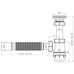 Сифон 1 1/4*32 Ani Юнг с гофрой 32*40 BM1010 АНИ пласт
