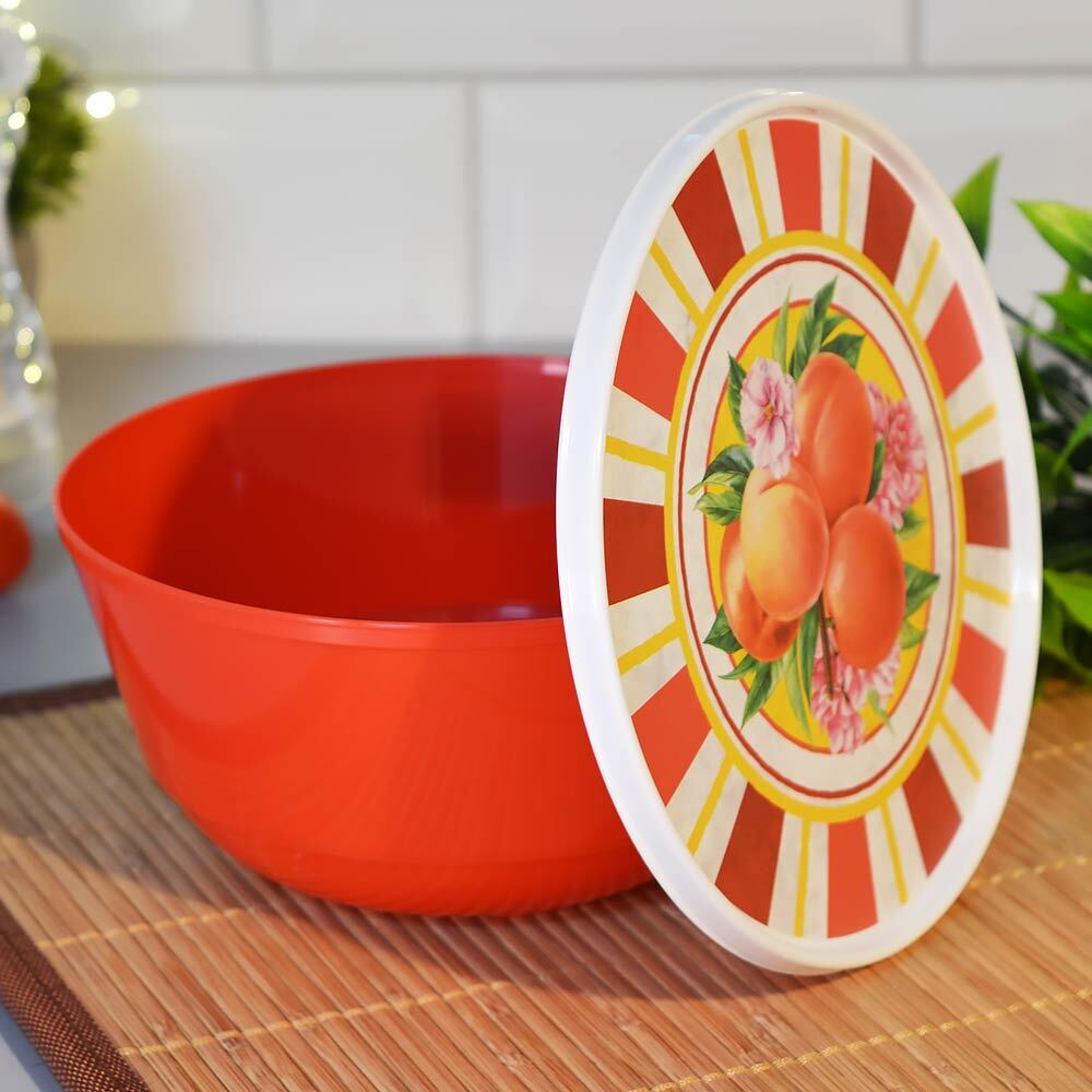 Миска 1л с крышкой "Bergamo. Сицилия", цвет красный