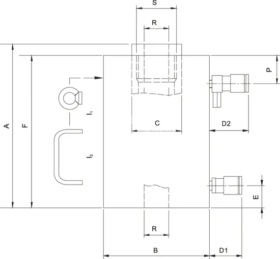 Домкрат Holmatro HHJ 30 H 15 двойного действия с полым плунжером и гидравлическим возвратом
