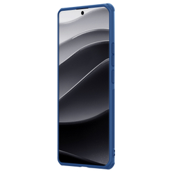 Усиленный чехол синего цвета от Nillkin для Xiaomi Redmi Note 14 Pro 5G и Mi Poco X7 5G, серия Super Frosted Shield Pro
