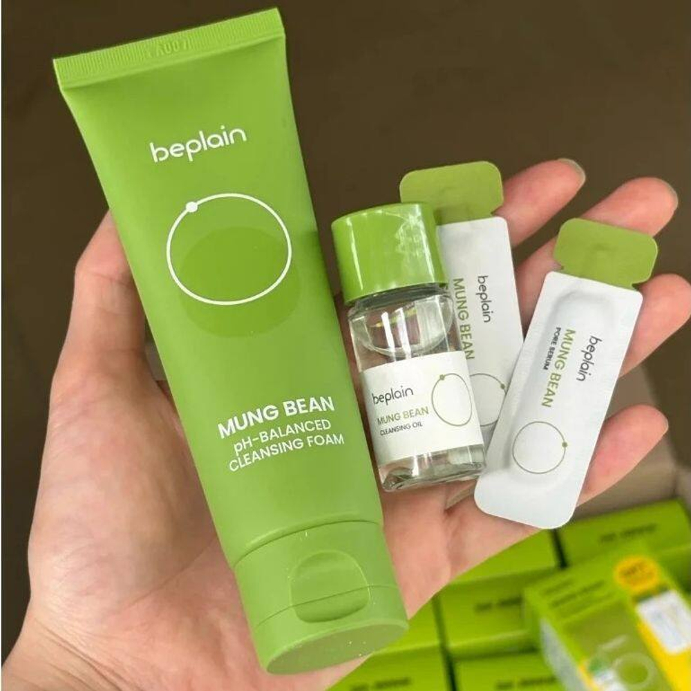 Beplain Mung Bean pH-balanced Cleansing Foam Set