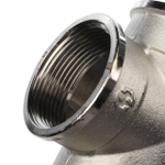 Тройник с внутренней резьбой STOUT SFT 0020 - 1"1/2 (для стальных труб, латунь никелированная)