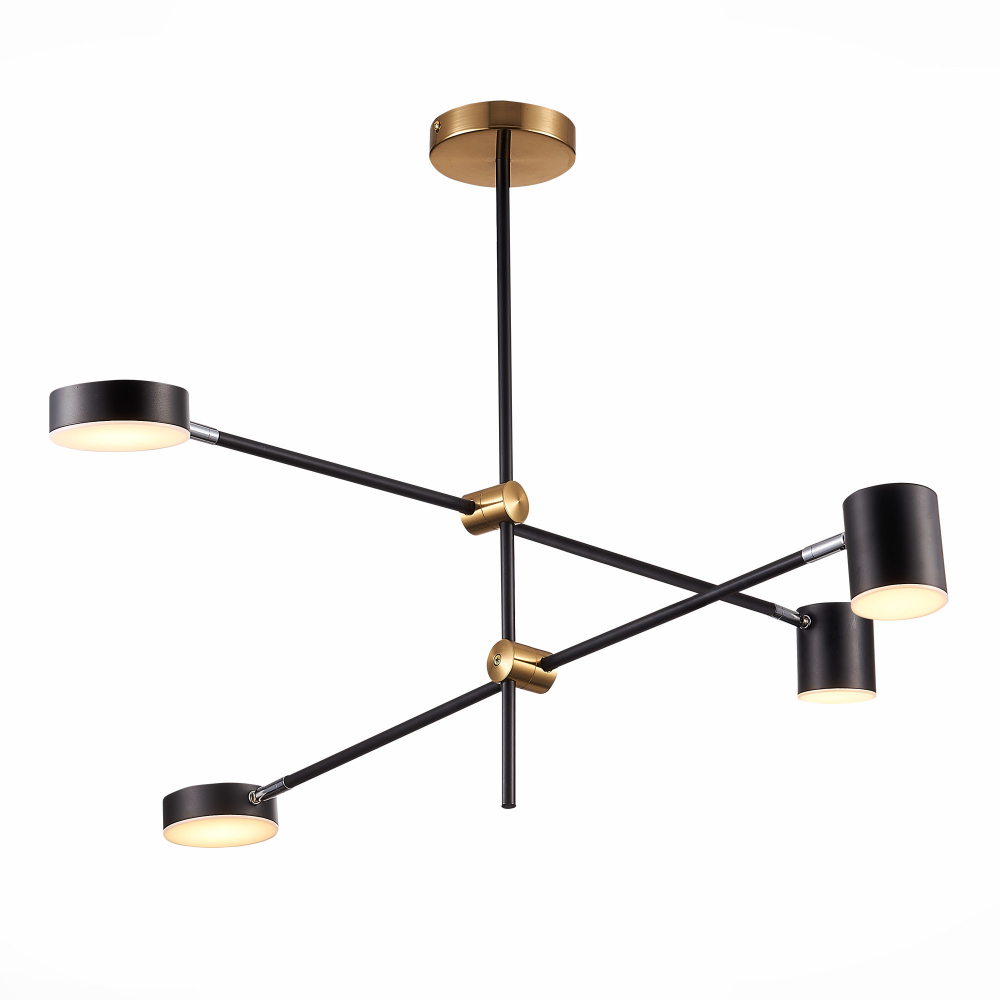SL1604.432.04 Светильник потолочный ST-Luce Черный, Латунь/Черный LED 4*5W 3000K