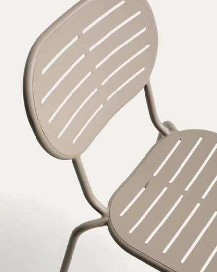 Уличный стул Brai из оцинкованной стали бежевого цвета