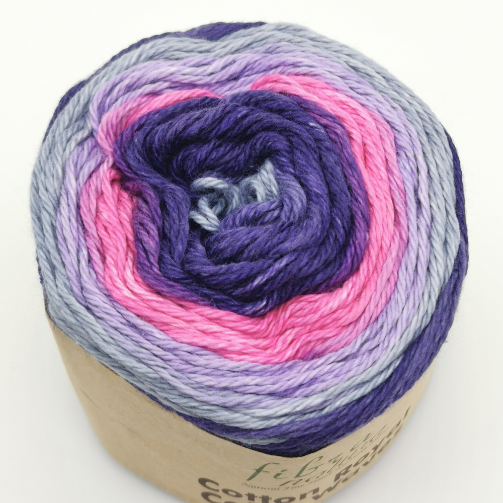 Пряжа для вязания COTTON ROYAL COLOR WAVES (22-08) FIBRA NATURA