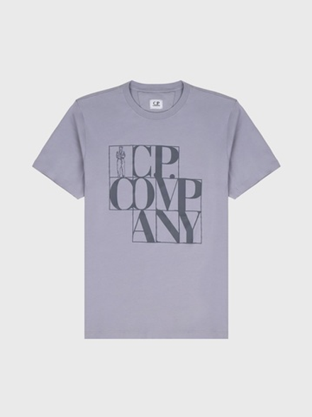 Футболка C.P. Company Logo Print Shadow Grey