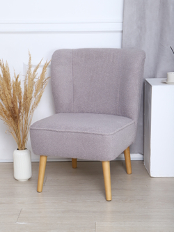 Кресло "Donatello" букле мех серый/натурал